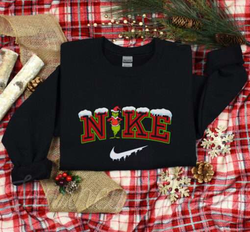 Nike Grinch Christmas Snow Santa Sweatshirt Hoodie