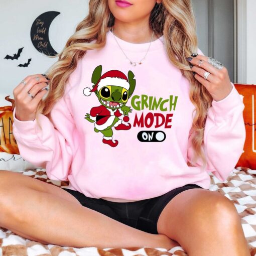 Grinch Mode On Christmas Sweatshirt