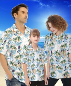 Bluey Hawaiian Dad Life Family T Shirt