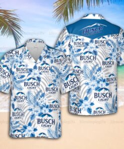 Busch Light Unisex Hawaiian Shirt Latte Beer Button Up