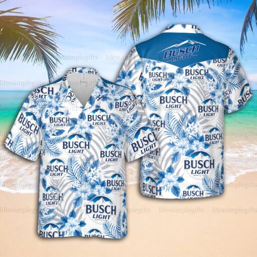 Busch Light Unisex Hawaiian Shirt Latte Beer Button Up
