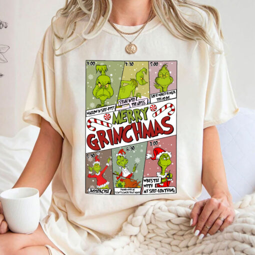 Grinch Schedule My Day Shirt, Merry Grinchmas Sweatshirt