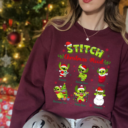Stitch Christmas Mood Sweatshirt, Christmas 2023 Sweater