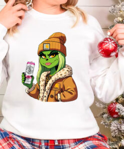Boujee Grinch Christmas Sweatshirt, Girly Grinch Christmas Shirt