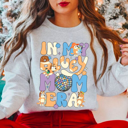 In My Bluey Mom Era Sweatshirt, Bluey Christmas Sweatshirt