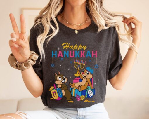 Chip n Dale Happy Hanukkah Shirt, Happy Hanukkah Shirt, Jewish Chanukah Sweatshirt