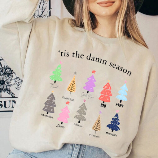 Christmas Taylor Swiftie Sweatshirt, ‘Tis The Damn Season Shirt
