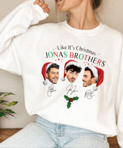 Jonas Brothers Christmas Sweatshirt, Jonas Five Albums One Night Tour Shirt