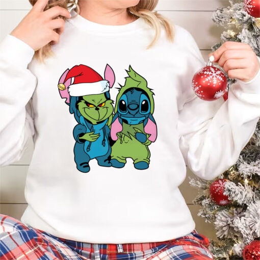 Stitch Grich Sweatshirt, Stitch Christmas Shirt