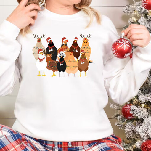 Funny Chicken Christmas Sweatshirt