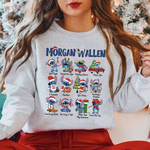 Stitch Morgan Wallen Christmas Sweatshirt, Country Music Shirt