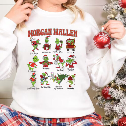 Grinch Morgan Wallen Christmas Sweatshirt, Country Music Shirt, Grinch Christmas Shirt