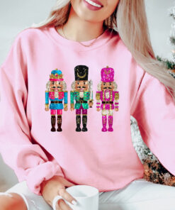 Nutcracker Sweatshirt, Christmas Sweatshirt, Cute Holiday Gift, Faux Sequin Sweater