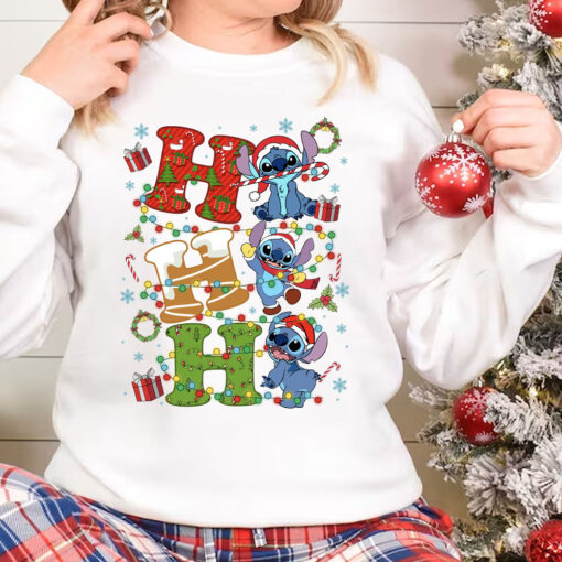 Stitch Christmas Shirt, HoHoHo Christmas Sweatshirt