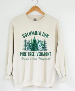 Columbia Inn Pine Tree Vermont Christmas Sweatshirt, A White Christmas Bing Crosby Sweatshirt, Christmas Movie Sweatshirt