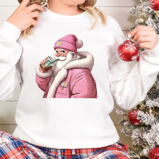 Boujee Santa Claus Christmas Sweatshirt, Girly Santa Christmas