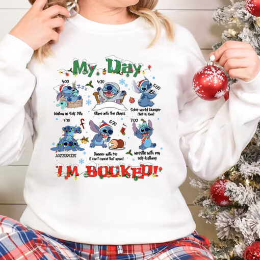 Stitch My Day Christmas Shirt, Stitch Christmas Sweatshirt