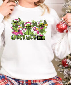 Stitch Christmas Shirt, Grinch Mode Sweatshirt