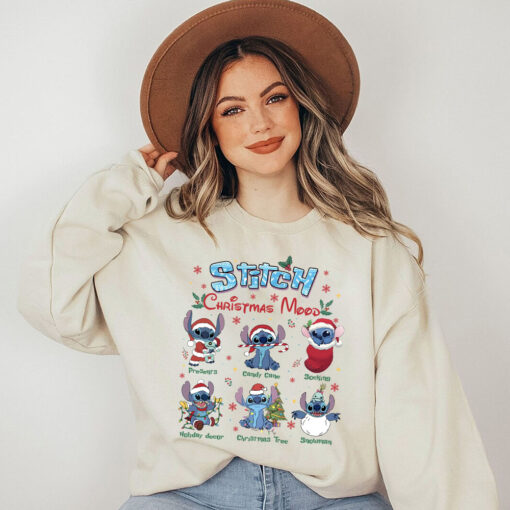 Stitch Christmas Mood Sweatshirt, Stitch Christmas Sweater