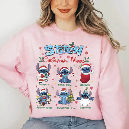Stitch Christmas Mood Sweatshirt, Stitch Christmas Sweater