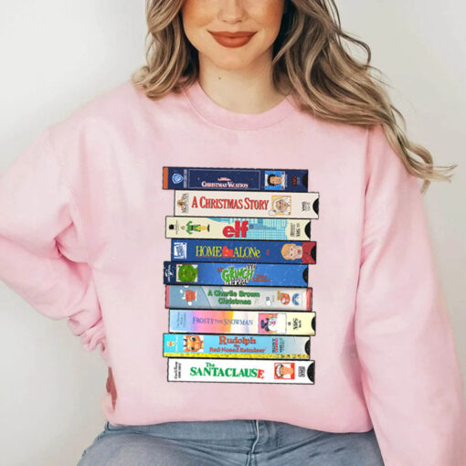 Christmas Movies Sweatshirt, VHS Christmas Sweater