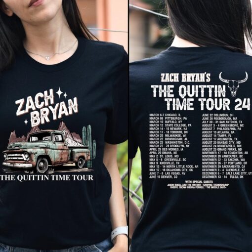 Zach Bryan Shirt, The Quittin Time Tour 2024 Shirt