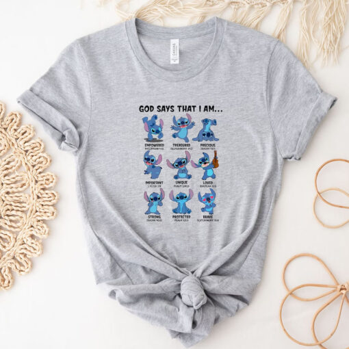 Disney Stitch God Says That I Am Shirt, Stitch Family Trip Hoodie Sweatshirt