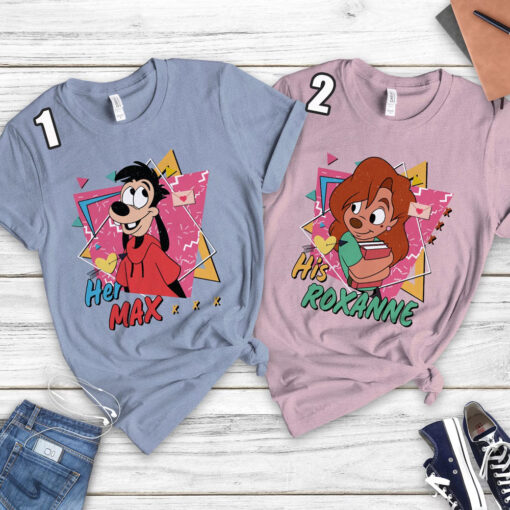 Max And Roxanne Valentine Couple Matching Shirt, A Goofy Movie T-shirt, Valentine’s Day Gift Shirt