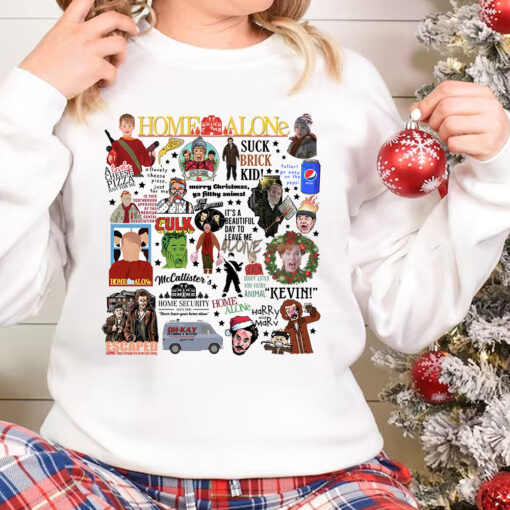 Kevin Home Alone Movie Sweatshirt, Christmas Movie Crew Sweatshirt Hoodie