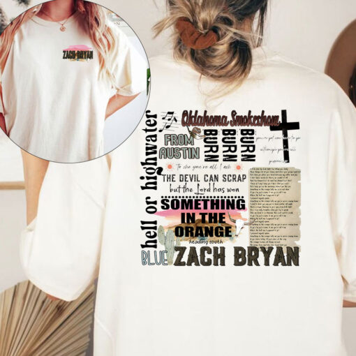 Zach Bryan  Tracklist T-Shirt Sweatshirt