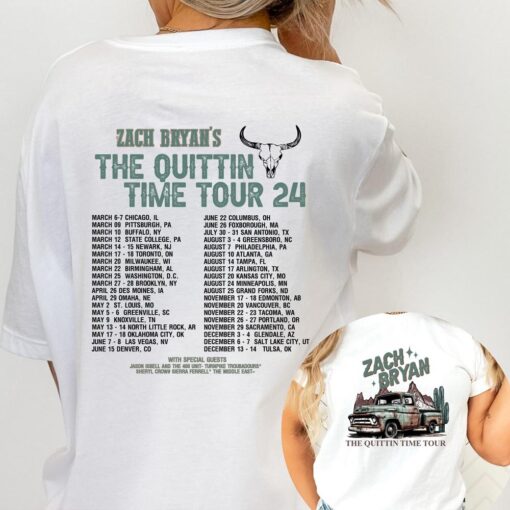 Zach Bryan Shirt, The Quittin Time Tour 2024 Shirt