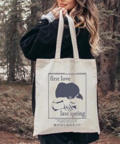 Mitski Canvas Tote Bag, First Love Late Spring Tote Bag
