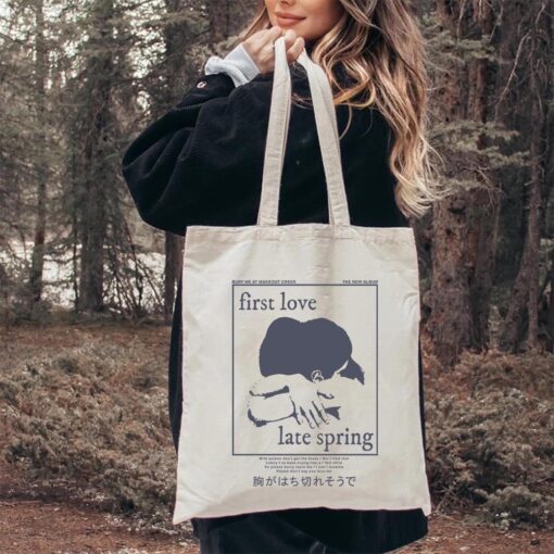 Mitski Canvas Tote Bag, First Love Late Spring Tote Bag