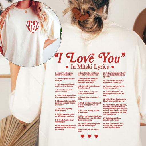Mitski Lyrics Shirt Sweatshirt Hoodie, Fan Gift