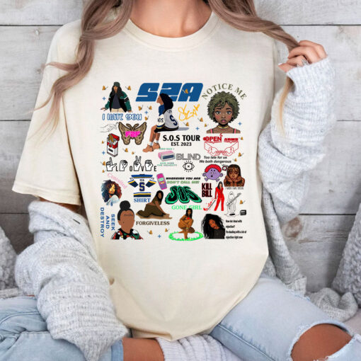 SZA SOS tracklist Shirt Sweatshirt