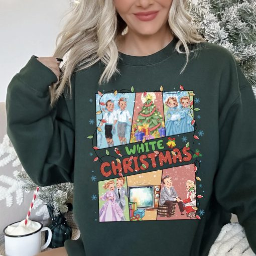 Vintage White Christmas Movie Sweatshirt – Christmas Movie Tshirt – I’m Dreaming of a White Xmas Sweater Hoodie Cotton Crewneck