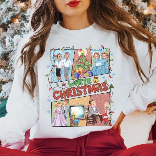 Vintage White Christmas Movie Sweatshirt – Christmas Movie Tshirt – I’m Dreaming of a White Xmas Sweater Hoodie Cotton Crewneck