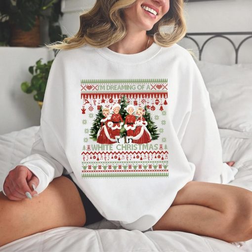 White Christmas Ugly Sweetshirt Hoodie Cotton Crewneck