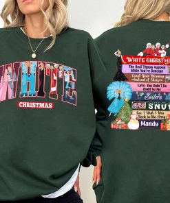 Vintage 2 sided White Christmas Movie Songs Crewneck Sweatshirt Hoodie T-shirt