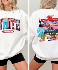 Vintage 2 sided White Christmas Movie Songs Crewneck Sweatshirt Hoodie T-shirt