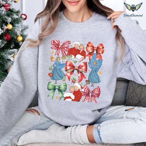 White Christmas Coquette Bows Sweatshirt 2024