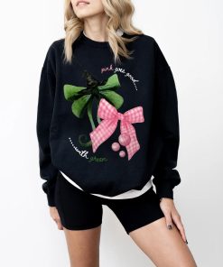 Pink Goes Good With Green Sweatshirt, Wicked Halloween Shirt, Glinda & Elphaba The Wicked Sweatshirt Hoodie