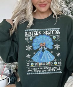 Vintage White Christmas Movie Sweatshirt – Christmas Movie Tshirt – Sisters sisters There were never such devoted sisters Xmas Sweater Hoodie Cotton Crewneck