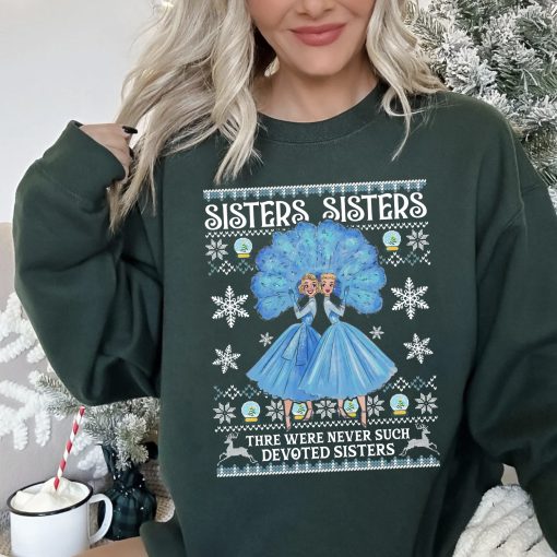 Vintage White Christmas Movie Sweatshirt – Christmas Movie Tshirt – Sisters sisters There were never such devoted sisters Xmas Sweater Hoodie Cotton Crewneck