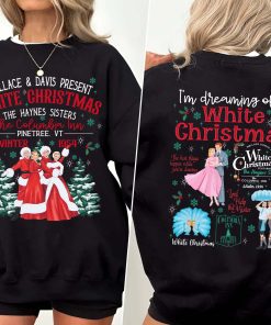 Vintage 2 sided I’m Dreaming Of A White Christmas Movie Sweatshirt – Old Musical Christmas Movie Quotes – Family X-mas Tee Crewneck Sweater