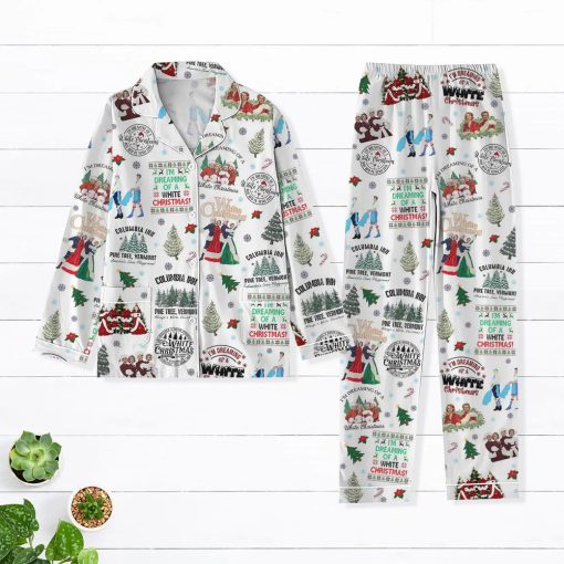 White Christmas Unisex Pajamas Set