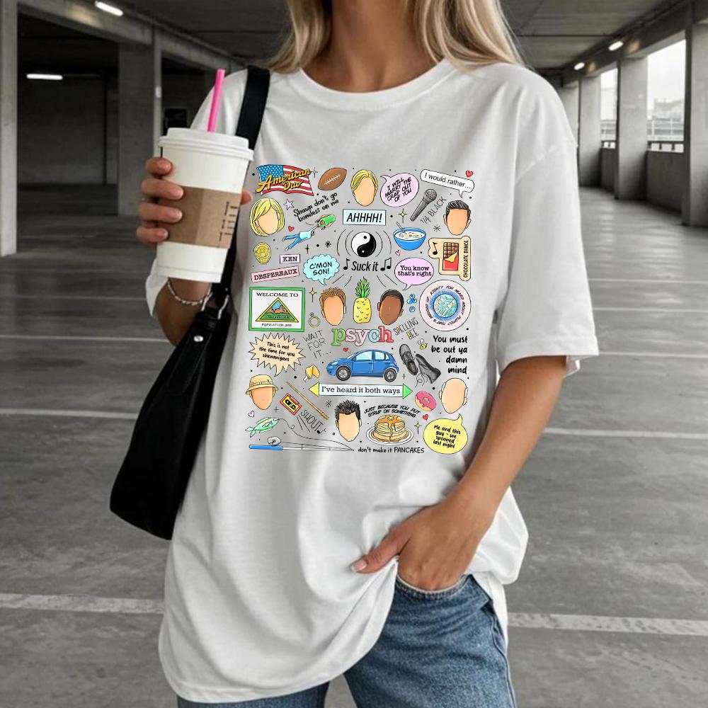 Psych TV Show S&G Shirt 90S Unisex Vintage T-Shirt Sweatshirt Hoodie Psych TV Show S&G Shirt 90S Unisex Vintage T-Shirt Sweatshirt Hoodie