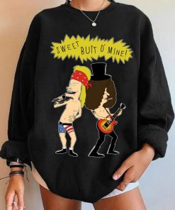 Gun And Rosee With Beavis Kornholio Shirt Sweatshirt Hoodie