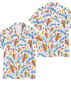 Just Here For The Wieners 4th Of July Hawaiian Shirt