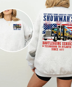 Snowman’s Smokey And The Bandit 2 Sides Sweatshirt TShirt, 4th Of July Hoodie, Shirt Gift For Fans